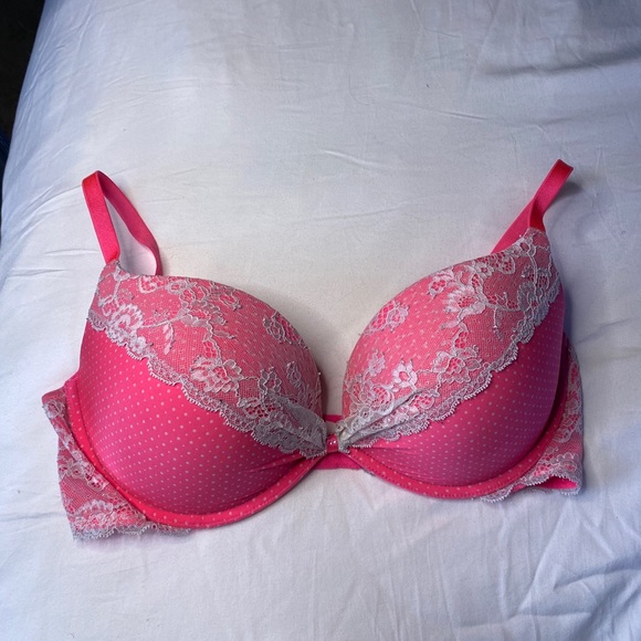 Victoria’s Secret Padded Demi coral pink Sz 36D - Picture 1 of 4